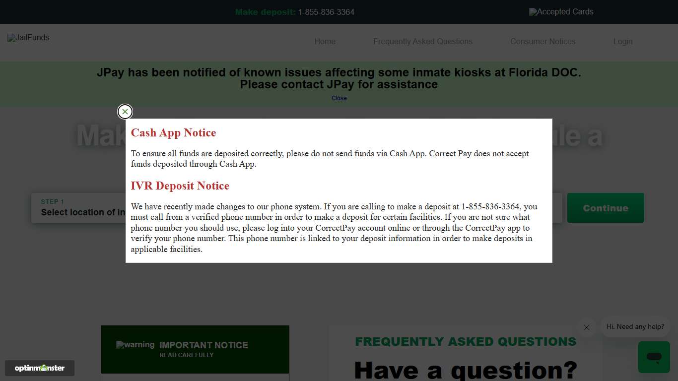 CorrectPay: Commissary Deposits, Video Visits, and Messaging